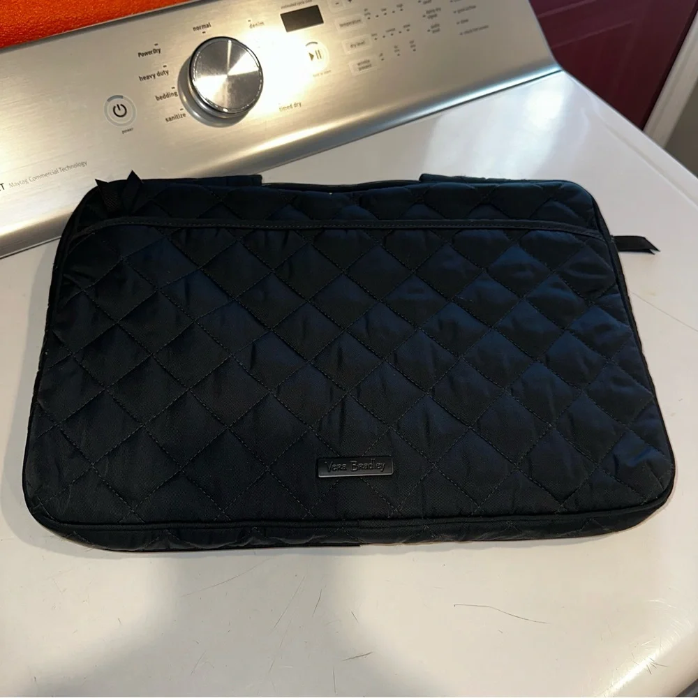 Vera Bradley Black Laptop Organizer in Performance Twill